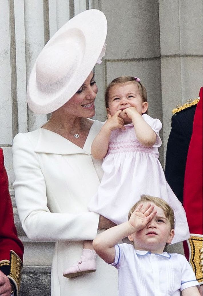 Catherine Duchess of Cambridge, Princess Charlotte of Cambridge, Prince George and Prince William